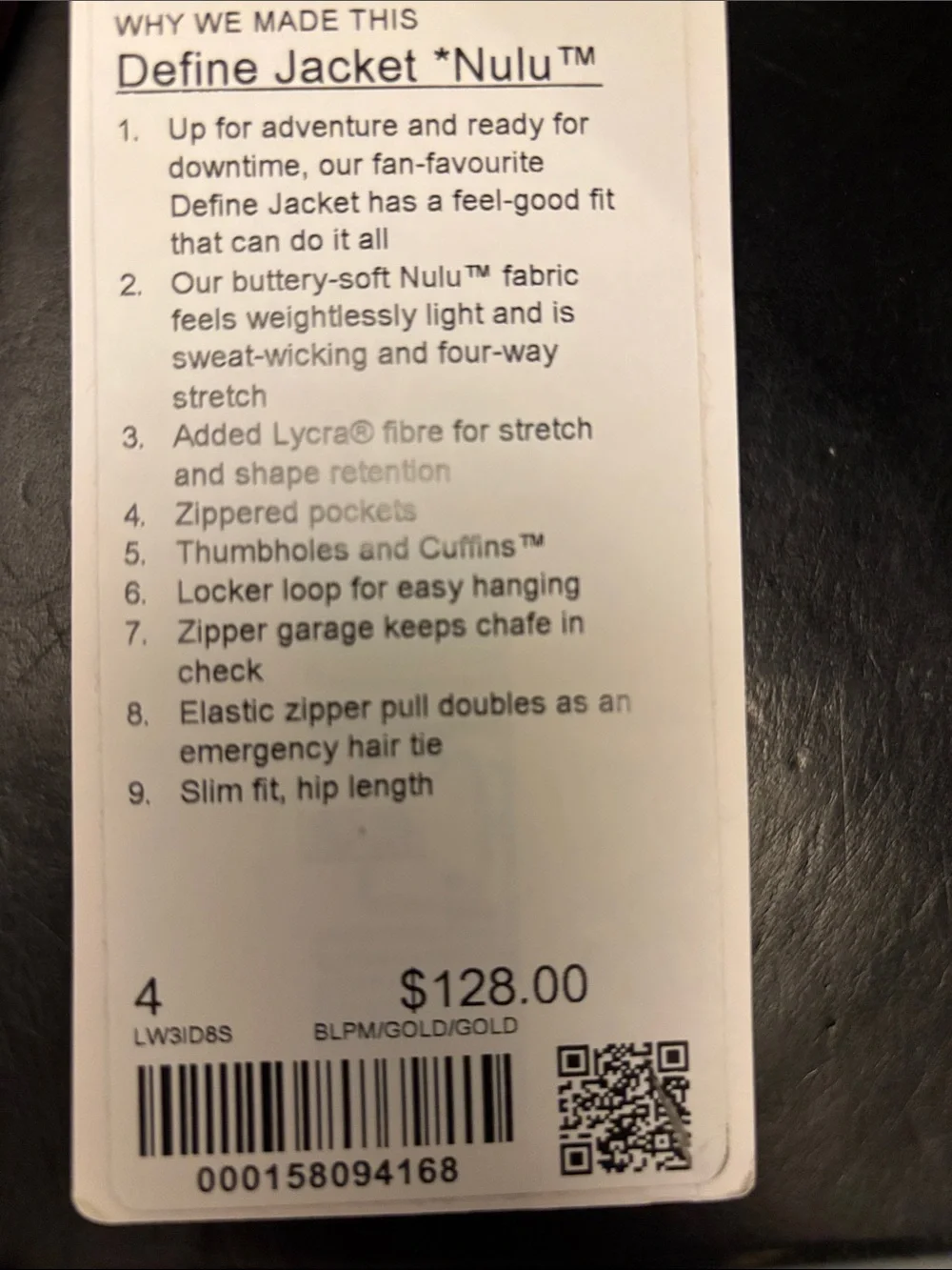 Authentic Lululemon Define Jacket Nulu